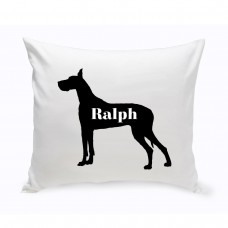 JDS Personalized Gifts Personalized Great Dane Silhouette Throw Pillow JMSI2455